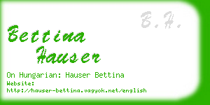 bettina hauser business card